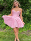 Unique Pink Sweetheart Sleeveless Popular Short Homecoming Prom Dress, CPH140