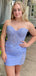 Charming Lilac Sweetheart Sleeveless Lace Popular Short Homecoming Prom Dress, CPH165