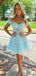 Elegant Sweetheart Off Shoulder Beads Popular Short Homecoming Prom Dress, CPH19