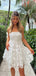 Charming Strapless Sleeveless Lace Popular Short Homecoming Prom Dress, CPH50