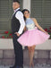 Elegant Ball Gown Halter Sleeveless Sequin Popular Short Homecoming Prom Dress, CPH64