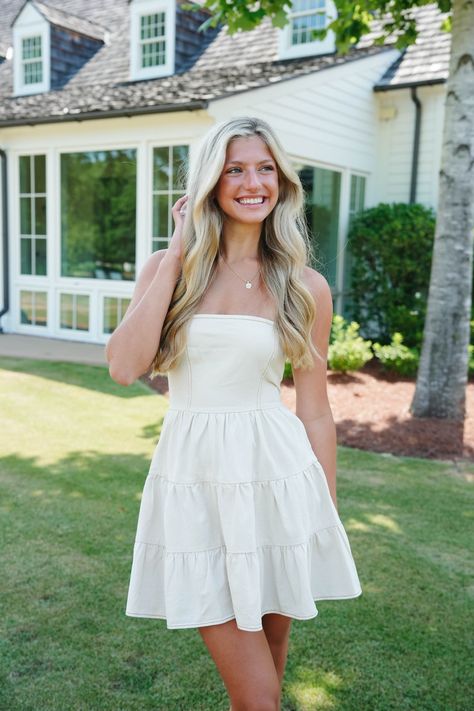 Simple White Strapless Sleeveless Popular Short Homecoming Prom Dress, CPH78