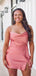 Simple Spaghetti Straps Sleeveless Popular Short Homecoming Prom Dress, CPH94