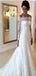 Sexy Off Shoulder Full Sleeve Illusion Tulle Bridal Long Wedding Dresses, CPD006