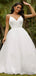 Gorgeous Spaghetti Straps V Neck Popular Long Bridal Dress, Wedding Dresses, CPD084