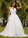 Gorgeous Spaghetti Straps V Neck Popular Long Bridal Dress, Wedding Dresses, CPD084