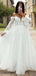 Unique Sweetheart Full Sleeve Lace Popular Long Bridal Dress, Wedding Dresses, CPD092