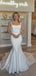 Elegant Mermaid Spaghetti Straps Sleeveless With Trailing Popular Long Bridal Dress, Wedding Dresses, CPD097