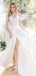 Elegant Sweetheart Off Shoulder Side Slit Popular Long Bridal Dress, Wedding Dresses, CPD099