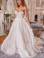 Gorgeous Sweetheart Sleeveless Applique Popular Long Bridal Dress, Wedding Dresses, CPD101