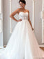 Elegant Sweetheart Sleeveless Applique Popular Long Bridal Dress, Wedding Dresses, CPD103