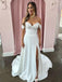 Elegant Sweetheart Off Shoulder Sleeveless Side Slit With Train Lace Popular Long Bridal Dress, Wedding Dresses, CPD117