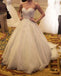 Elegant Strapless Rhinestone Lace Applique Popular Bridal Long Wedding Dresses, CPD014