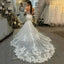 Charming Off Shoulder V Neck Sleeveless With Train Lace Popular Long Bridal Dress, Wedding Dresses, CPD120