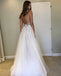 Sexy Spaghetti Straps V Neck Sleeveless Applique Popular Long Bridal Dress, Wedding Dresses, CPD129