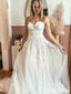 Gorgeous Sweetheart Sleeveless Applique Popular Long Bridal Dress, Wedding Dresses, CPD130