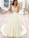 Elegant  Spaghetti Straps V Neck Sleeveless Lace Popular Long Bridal Dress, Wedding Dresses, CPD132