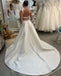 Simple Spaghetti Straps Sleeveless Side Slit Popular Long Bridal Dress, Wedding Dresses, CPD135