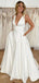 Elegant Straps V Neck Sleeveless Popular Long Bridal Dress, Wedding Dresses, CPD137