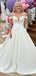 Elegant Off Shoulder V Neck Sleeveless Popular Long Bridal Dress, Wedding Dresses, CPD138