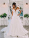 Simple Off Shoulder V Neck Sleeveless Popular Long Bridal Dress, Wedding Dresses, CPD139