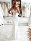 Sexy Spaghetti Straps V Neck Sleeveless With Train Applique Popular Long Bridal Dress, Wedding Dresses, CPD145