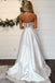 Simple Strapless Sleeveless Side Slit With Train Popular Long Bridal Dress, Wedding Dresses, CPD155