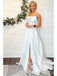 Simple Strapless Sleeveless Side Slit With Train Popular Long Bridal Dress, Wedding Dresses, CPD155