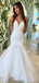 Sexy Sheath Spaghetti Straps V Neck Sleeveless With Train Lace Popular Long Bridal Dress, Wedding Dresses, CPD160