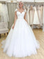 Charming Sweetheart Cap Shoulder Sleeveless Lace Popular Long Bridal Dress, Wedding Dresses, CPD164