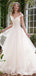 Elegant Off Shoulder V Neck Lace Applique Popular Bridal Long Wedding Dresses, CPD019