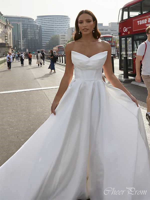 Elegant Sweetheart Sleeveless Popular Long Bridal Dress, Wedding Dresses, CPD171