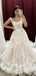 Elegant Spaghetti Straps Square Sleeveless Lace Popular Long Bridal Dress, Wedding Dresses, CPD170