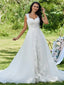 Gorgeous Lace Straps Sweetheart Applique Lace Up Popular Bridal Dress, Wedding Dresses, CPD031