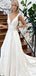 Elegant Straps V Neck Applique Satin Popular Long Bridal Dress, Wedding Dresses, CPD032