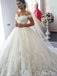 Gorgeous Off Shoulder Applique With Trailing Popular Long Bridal Dress, Wedding Dresses, CPD039