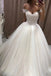 Gorgeous V Neck Off Shoulder Beads Popular Long Bridal Dress, Wedding Dresses, CPD040