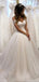 Gorgeous V Neck Off Shoulder Beads Popular Long Bridal Dress, Wedding Dresses, CPD040