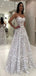 Gorgeous A-Line Strapless Sleeveless Applique Popular Long Bridal Dress, Wedding Dresses, CPD041